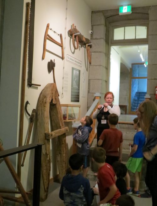 BCK students explore artifacts and Lennox and Addington County Museum and Archives