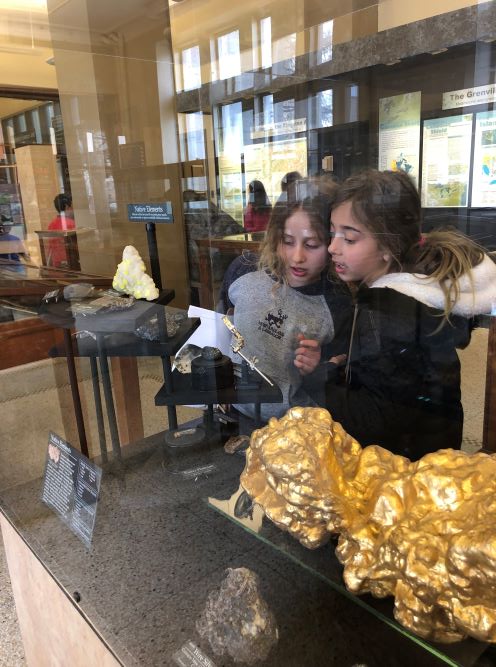 BCK students exploring the minerals at Miller Museum of Geology